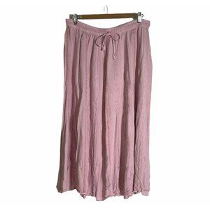 Holy Clothing Nicolette Maxi Fantasy Renaissance Celtic Boho Skirt L/XL Pink